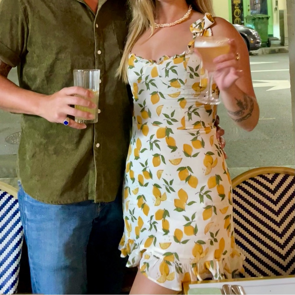 Lemon Reformation Dress - Size 0